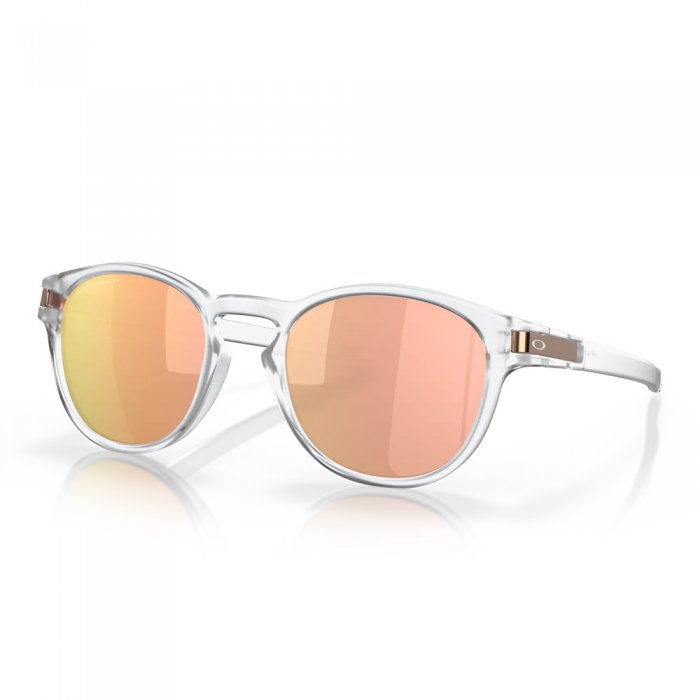 Ochelari de soare Oakley Latch Matte Clear Prizm Rose Gold Polarized