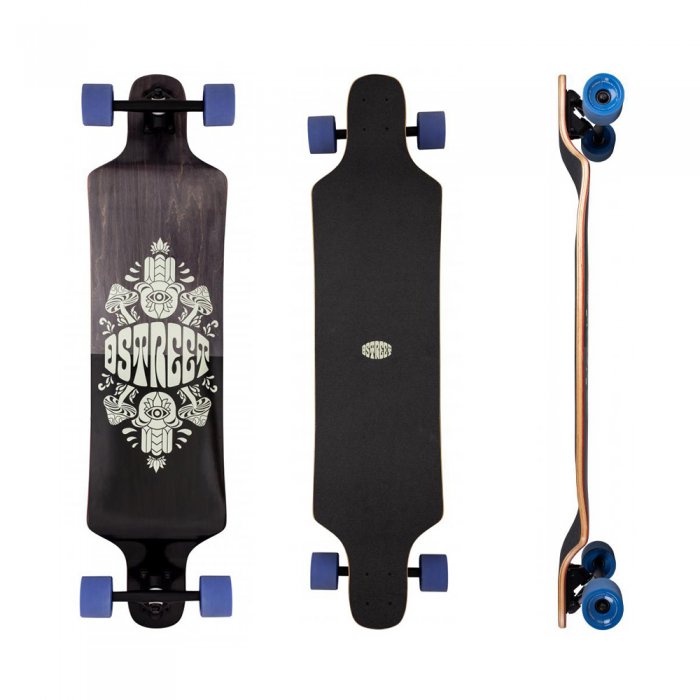 Longboard D Street Drop Down Tripout Grey - Click Image to Close