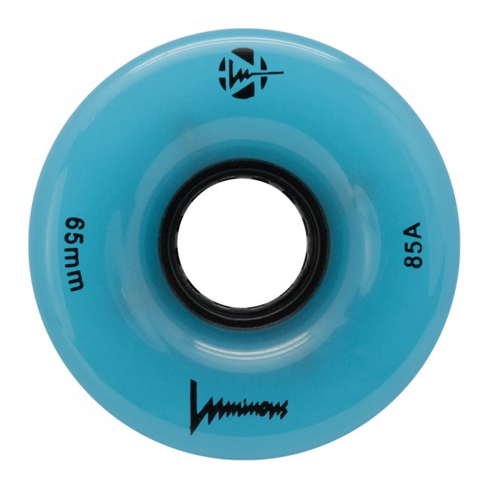 Set 4 roti Longboard Luminous 65mm/85A blue glow