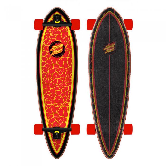 Longboard Santa Cruz Flame Dot Pintail - Click Image to Close