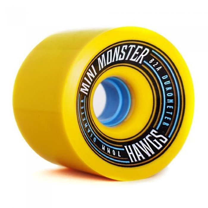 Set 4 roti Longboard Mini Monster Hawgs 70mm Yellow