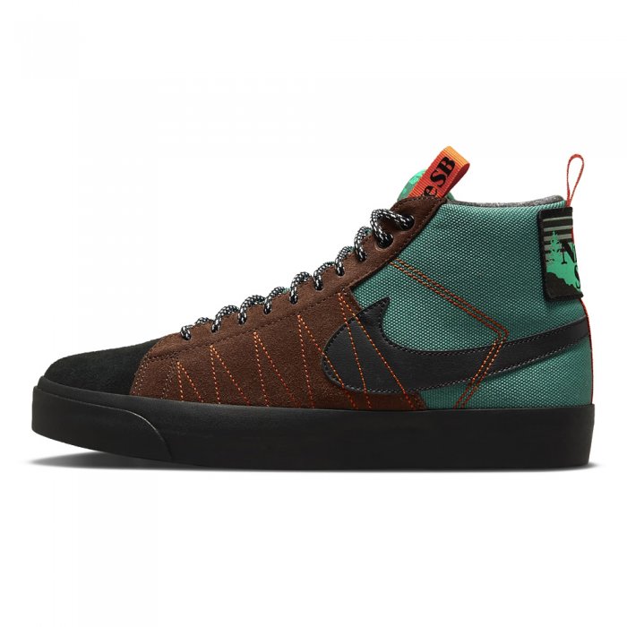 Incaltaminte Nike Sb Zoom Blazer Mid Premium Noble Green/White/Safety Orange/Black