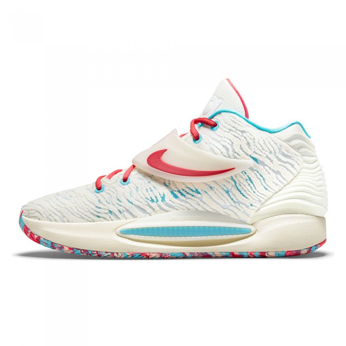 Ghete Baschet Nike KD 14 Cashmere/White/Turquoise Blue/Multi-Colour