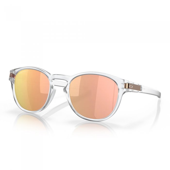 Ochelari de soare Oakley Latch Matte Clear Prizm Rose Gold Polarized