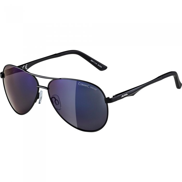 Ochelari Alpina A 107 Black Matt/Blue Mirror