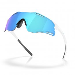 Ochelari de soare Oakley Cybr Zero Polished White Prizm Sapphire