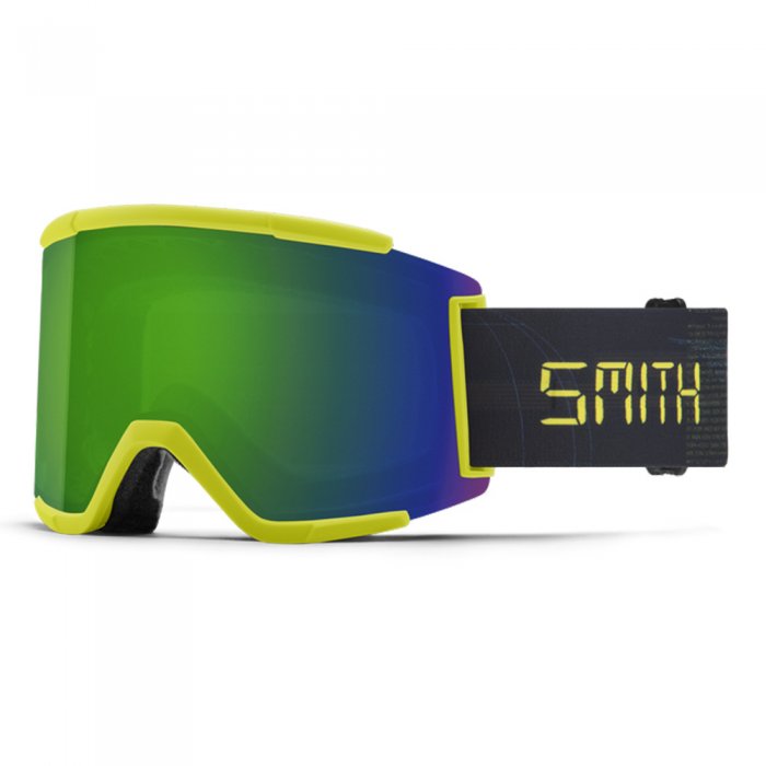 Ochelari Smith Squad XL Neon Yellow Digital Chromapop Sun Green Mirror