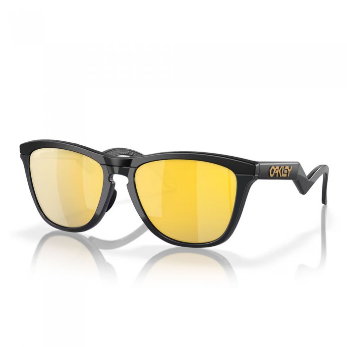 Ochelari de soare Oakley Frogskins Hybrid Matte Black 24K Prizm Polarized