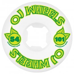 Set 4 roti skateboard OJ From Concentrate Hardline 101a White 54mm