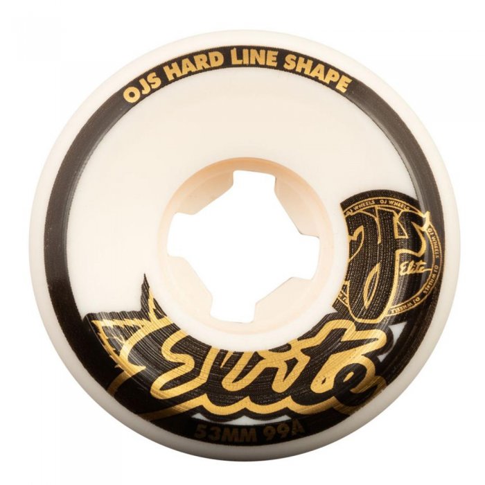 Set 4 roti Skateboard OJ Elite Hard Line 101a White 53mm