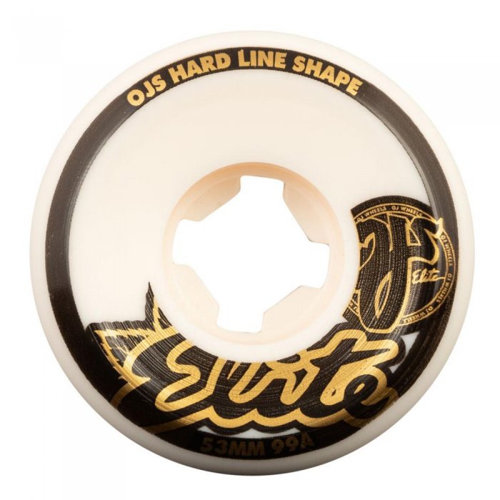 Set 4 roti Skateboard OJ Elite Hard Line 101a White 53mm