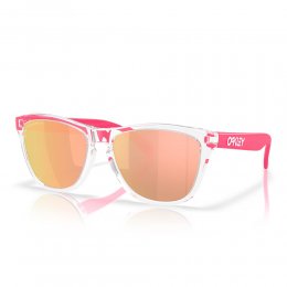 Ochelari de soare Oakley Frogskins Neon Pop Collection Clear Prizm Rose Gold Polarized