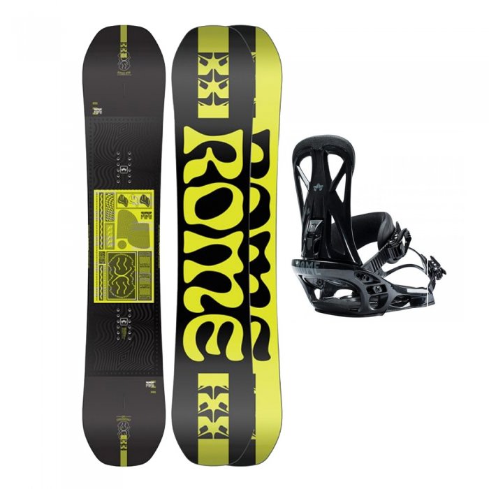 Placa Snowboard Rome Mechanic cu legaturi United black 22/23