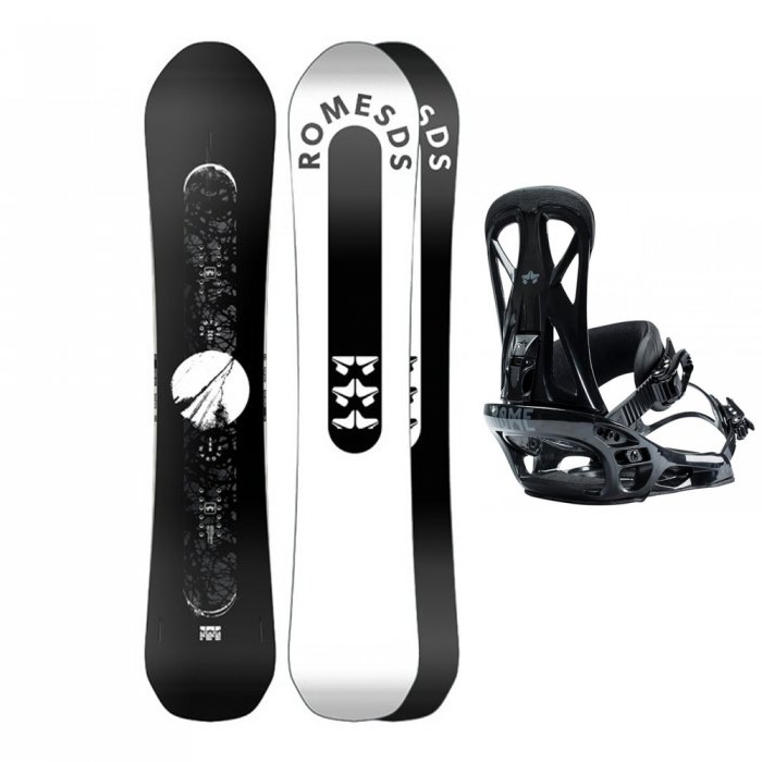 Placa Snowboard Rome Warden cu legaturi United black 23/24