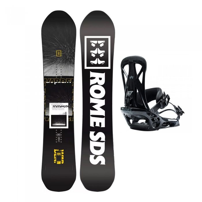 Placa Snowboard Rome Warden cu legaturi United black 2022