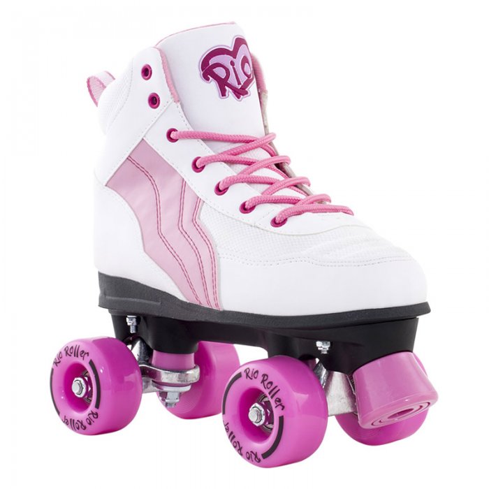 Patine cu rotile Rio Roller Pure White/Pink