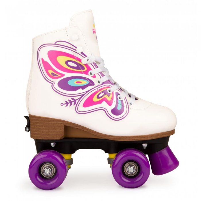 Patine cu rotile reglabile Rookie Butterfly White