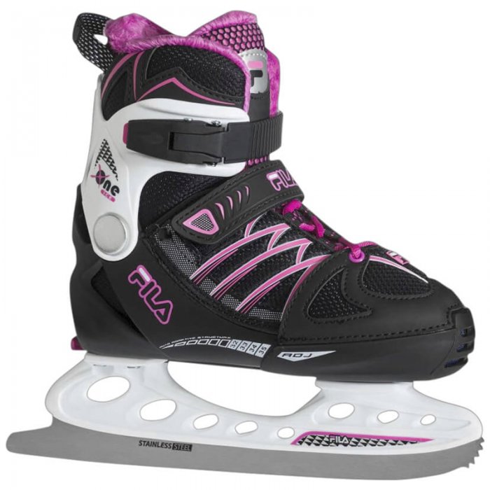 Patine copii Fila X-One Black/White/Magenta - Click Image to Close