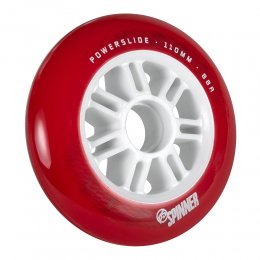 Set 3 roti Powerslide Spinner White/Red 110mm/88A