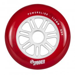 Set 3 roti Powerslide Spinner White/Red 110mm/88A