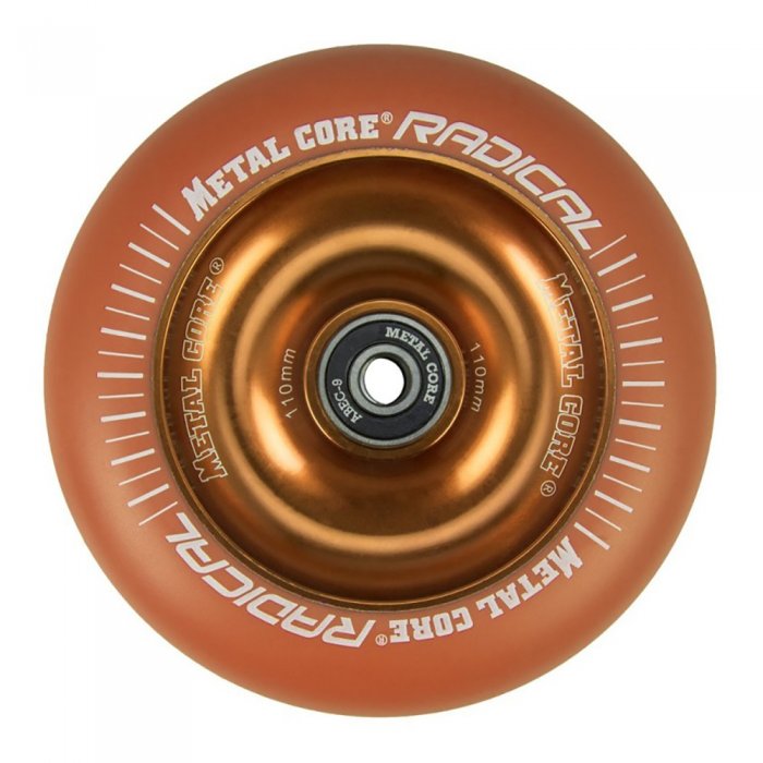 Roata Trotineta MetalCore Radical 100mm + Abec 9 Orange/Orange