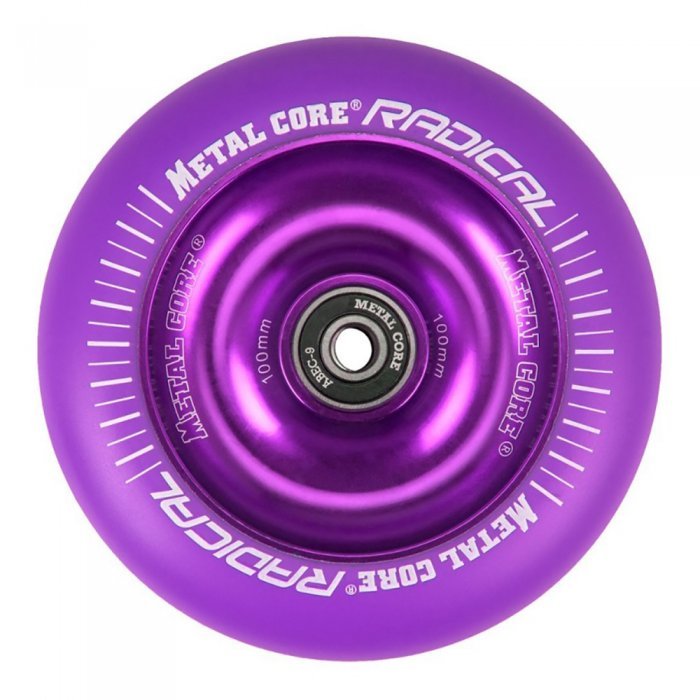 Roata Trotineta MetalCore Radical 110mm + Abec 9 Violet/Violet