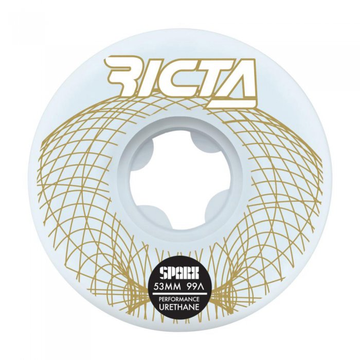 Set 4 roti Skateboard Ricta Wireframe Sparx 99a White 53mm