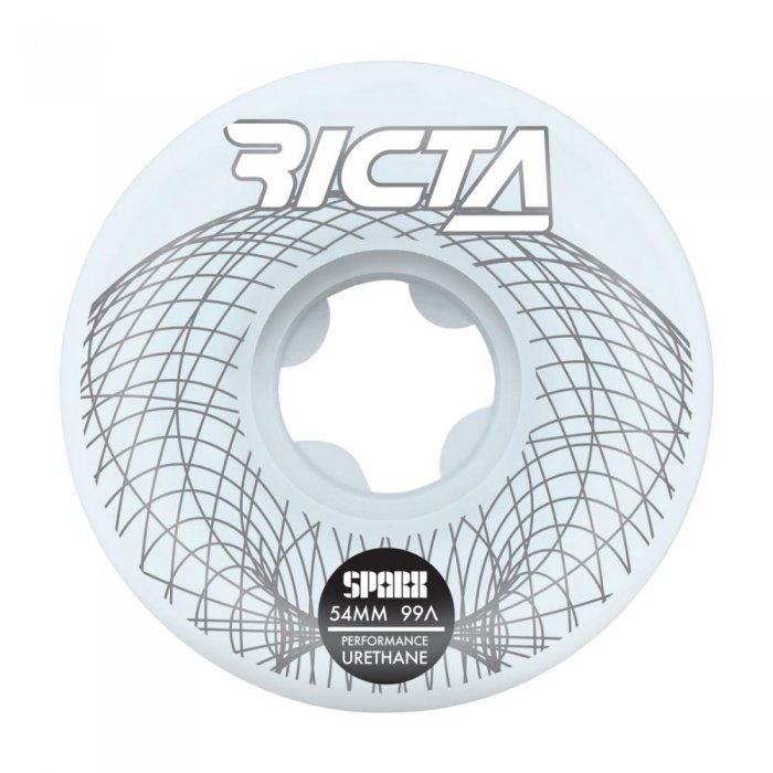 Set 4 roti Skateboard Ricta Wireframe Sparx 99a White 54mm