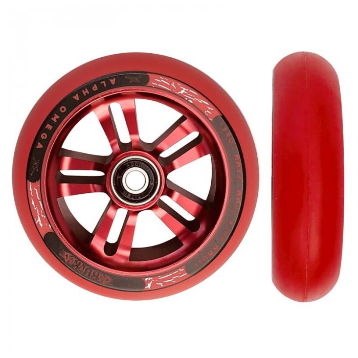 Roata Trotineta AO Hulk 110mm/28mm wide Red/Red