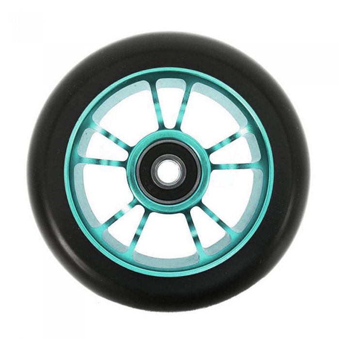 Roata Trotineta Blunt 10 Spokes 100mm + Abec 9 Teal - Click Image to Close