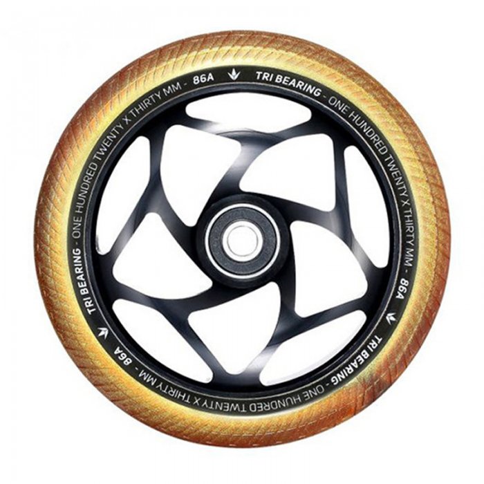 Roata Trotineta Blunt 120mm x 30mm Tri Bearing Black/Gold