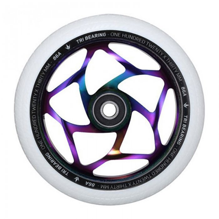 Roata Trotineta Blunt 120mm x 30mm Tri Bearing Oil Slick/White