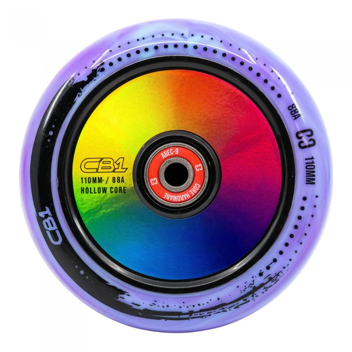 Roata Trotineta Core CB1 Hollow Plastic 110mm Black/Neochrome
