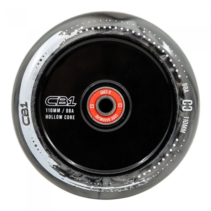 Roata Trotineta Core CB1 Hollow Plastic 110mm Black/White