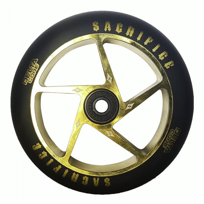 Roata Trotineta Sacrifice Delta core black/gold 120mm + Abec 11