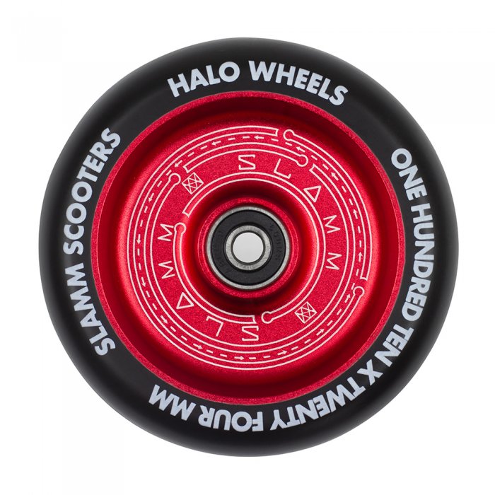 Roata trotineta Slamm 110mm Halo Deep Dish Red + Abec 9 - Click Image to Close