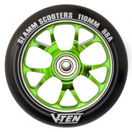 Roata trotineta Slamm V-Ten 110mm verde + Abec 9