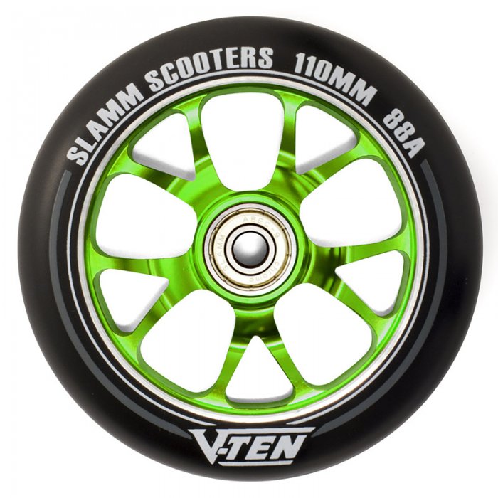 Roata trotineta Slamm V-Ten 110mm verde + Abec 9 - Click Image to Close