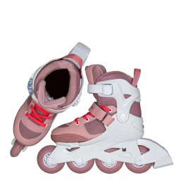 Role copii Powerslide Pale Mauve Kids White/Rose