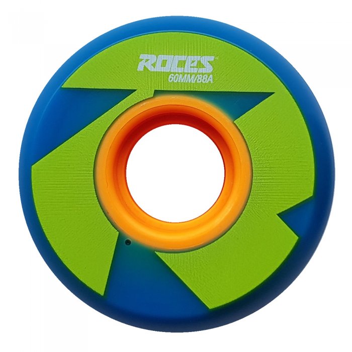 Set 4 roti Agresive Roces 60mm blue/orange/green