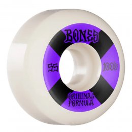 Set 4 roti skateboard Bones 100 No.4 White V5 Sidecut 55mm