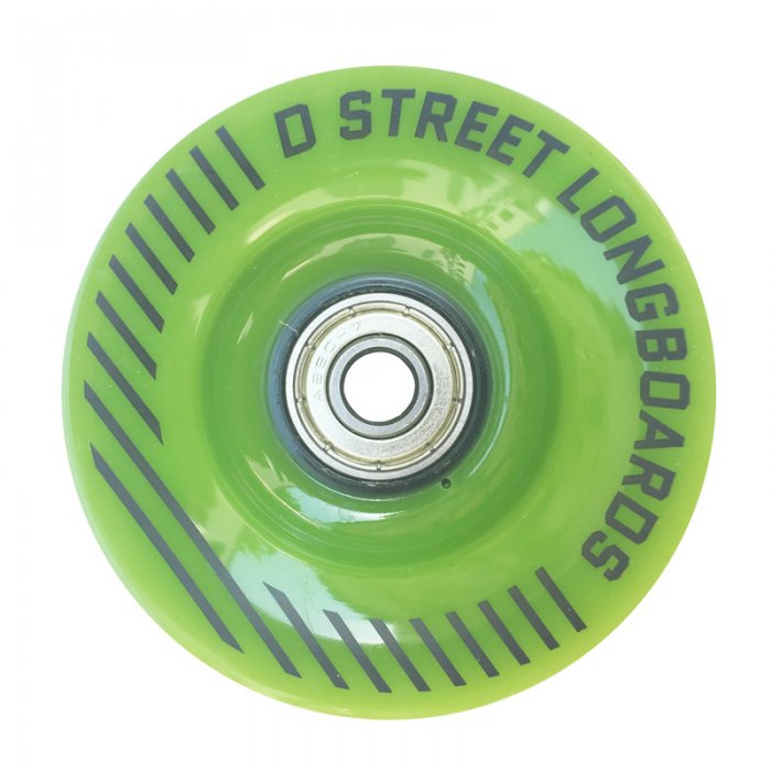 Set 4 roti longboard D Street 70mm/78A cu rulmenti Abec7