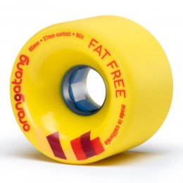 Set 4 roti Longboard Orangatang 65mm Fat Free Yellow