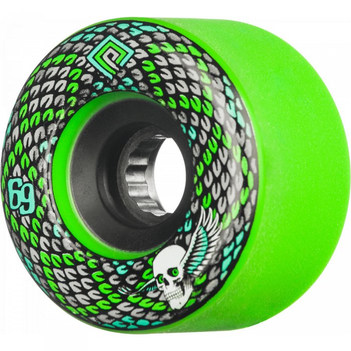 Set 4 roti Longboard Powell Peralta Snakes 69mm green