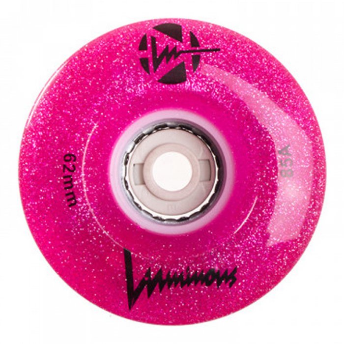 Roti patine cu rotile Luminous Glitter Pink