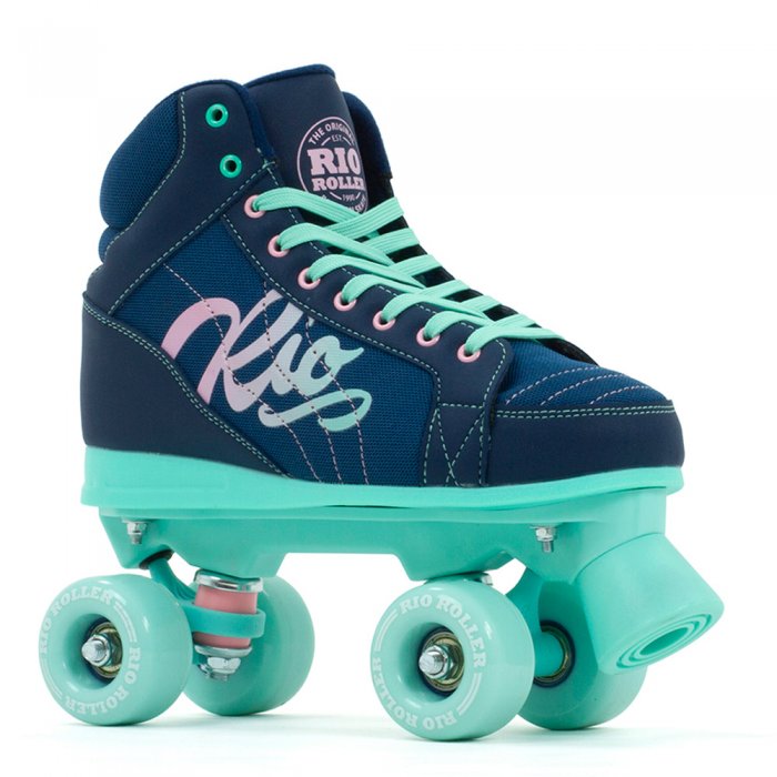 Patine cu rotile Rio Roller Lumina Navy/Green - Click Image to Close