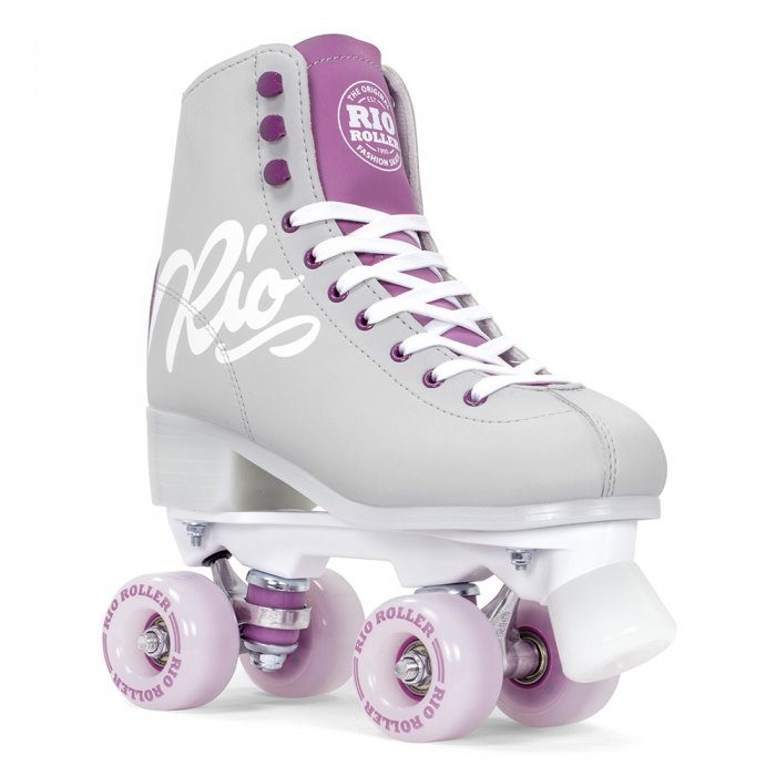 Patine cu rotile Rio Roller Script Grey/Purple - Click Image to Close