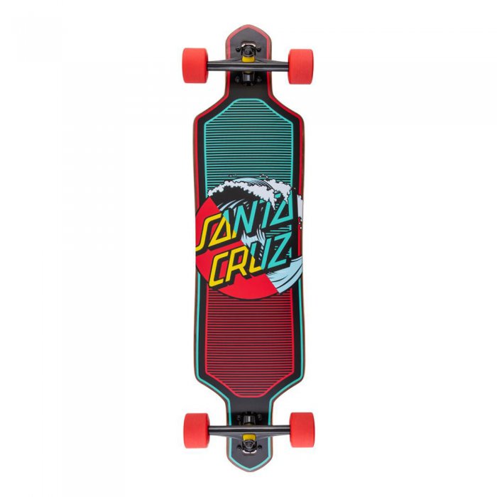 Longboard Santa Cruz Wave Dot Splice Drop Thru Red/Blue