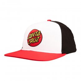 Sapca Santa Cruz Classic Dot Snapback White/Black/Red