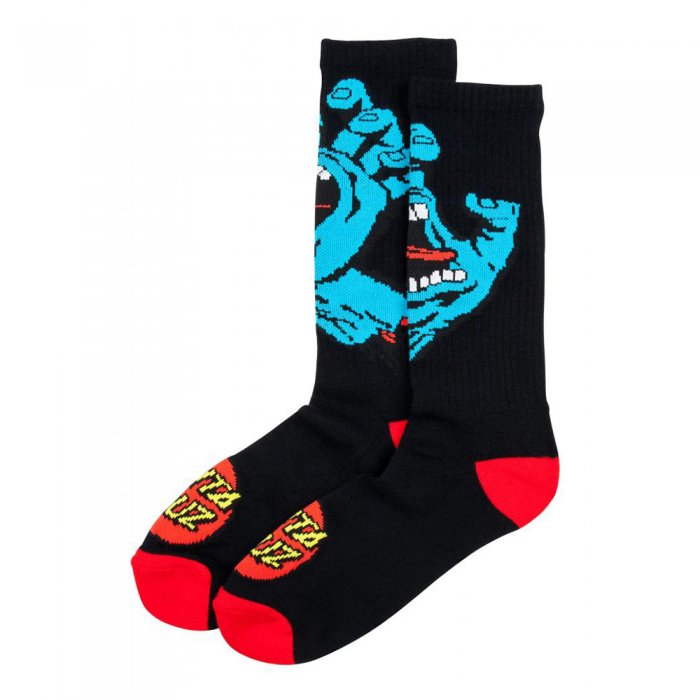 Sosete Santa Cruz Screaming Hand Socks Black